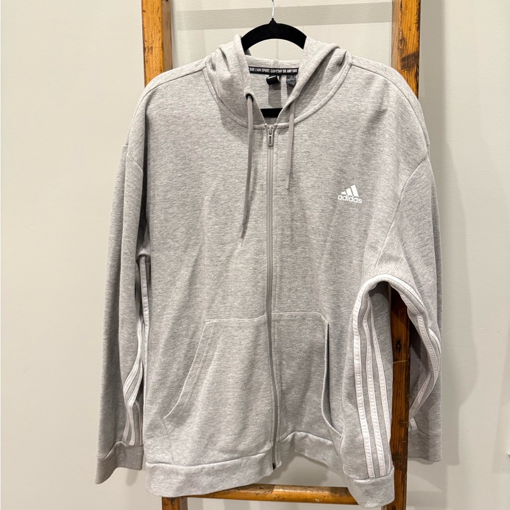 Adidas Gray Hoodie with Logo